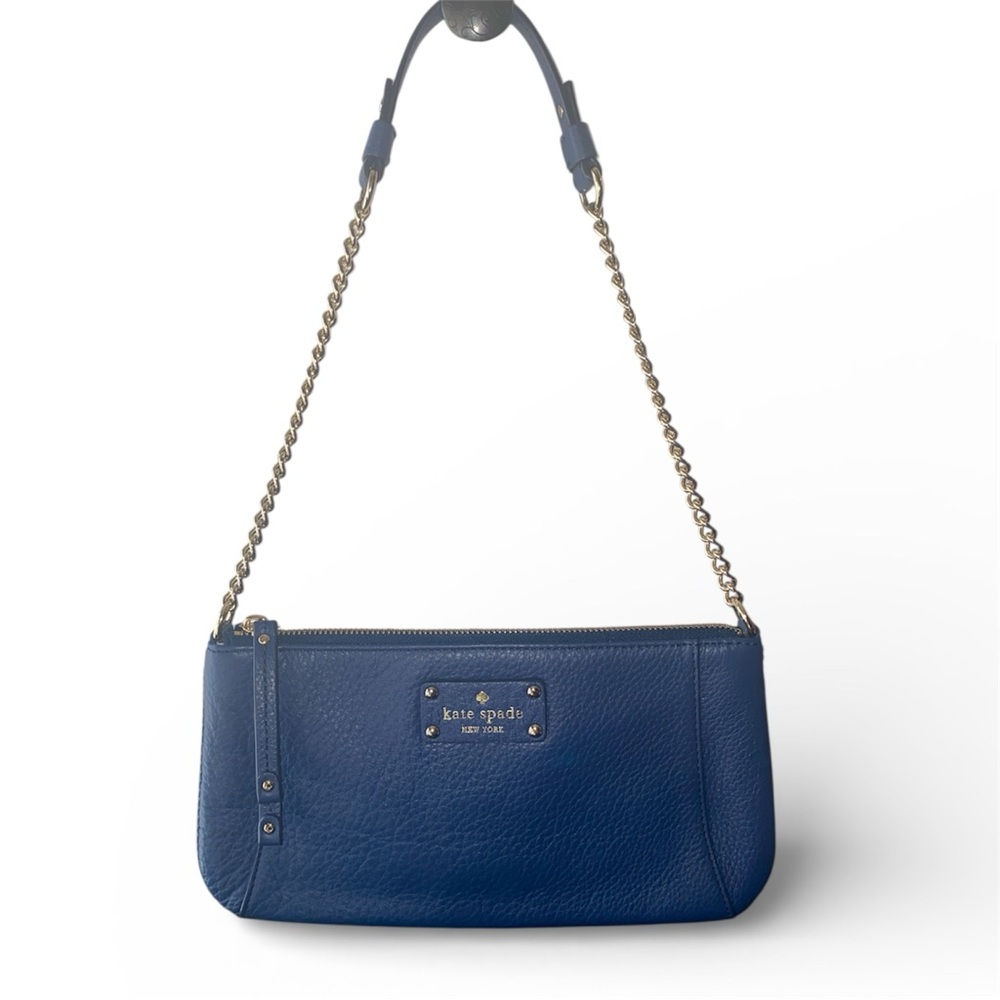 Kate Spade Navy Shoulder Bag with Chain Strap